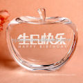 Nouveau design pomme en cristal pour le souvenir gravé gravure logo apple